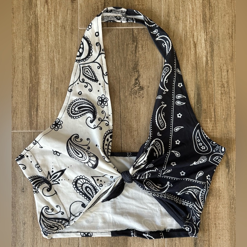 Cowgirl paisley halter top